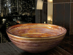 GRAFFITI Ø 44 - Countertop round glass washbasin - Washbasin by Glass Design