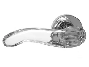 KIARA TRANSPARENT - Crystal door handle - Finishes accessories by Glass Design