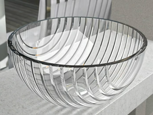 MARINUS - Countertop round crystal washbasin - Washbasin by Glass Design