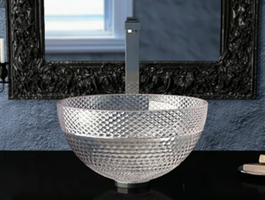 RAMADA - Countertop round crystal washbasin - Washbasin by Glass Design