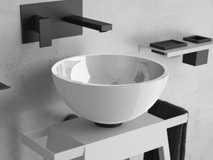 ROSE - Countertop round glass washbasin - Washbasin by Glass Design