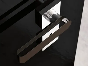 ROUND HOME TRANSPARENT/MOKA - Crystal door handle - Finishes accessories by Glass Design