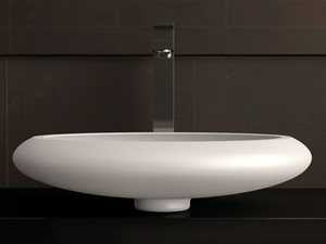 STONE - Countertop oval single washbasin - Washbasin by Glass Design