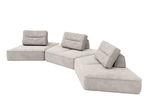 9-LAYER THICK - Modular curved fabric sofa - Sofa by grado design