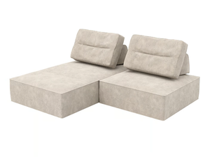 9-LAYER THICK - Sectional fabric sofa with chaise longue - Sofa by grado design