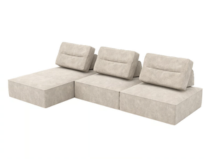 9-LAYER THICK - Sectional fabric sofa with chaise longue - Sofa by grado design