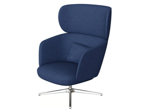 BEOS - Fabric armchair with armrests with 4-spoke base - Armchair by grado design