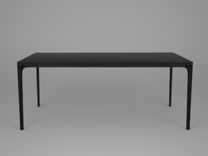 DADA - Lacquered rectangular MDF table and aluminium legs - Table by grado design