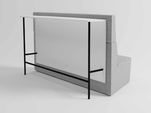 MODO POD - 3 seater high-back fabric sofa with writing board - Sofa by grado design