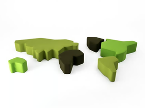 OTTOMAP - Sectional upholstered fabric pouf - Sofa by grado design