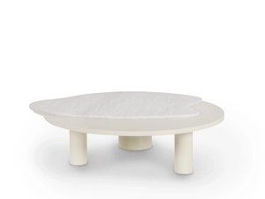 BORDEIRA - Low wood and Rosa Egeo marble coffee table - Coffee table by Greenapple