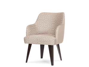 MARGOT - Leather and fabric easy chair with armrests - Armchair by Greenapple