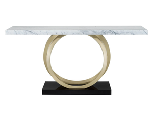 TURIM - Rectangular Calacatta marble console table - Console by Greenapple