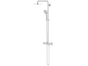 EUPHORIA SYSTEM 210 - Wall-mounted thermostatic shower panel with overhead shower - Shower panel by Grohe