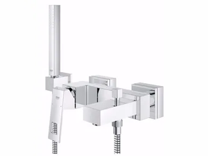 EUROCUBE - Wall-mounted bathtub mixer with hand shower - Tap by Grohe