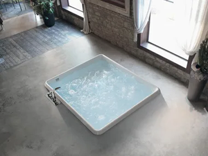 BOLLA Q - Hydromassage square bathtub - Bathtub by Gruppo Geromin