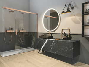 ECLIPSE 05 - Vanity unit with drawers - Washbasin cabinet by Gruppo Geromin
