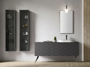 ECLIPSE ECL01 - Single console sink with cabinets - Washbasin cabinet by Gruppo Geromin