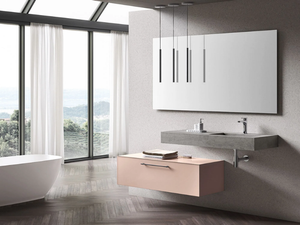 ECLIPSE ECL03 - Suspended bathroom cabinet with drawers - Washbasin cabinet by Gruppo Geromin
