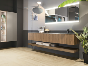 ELITE 10 - Wall-mounted vanity unit with drawers - Washbasin cabinet by Gruppo Geromin