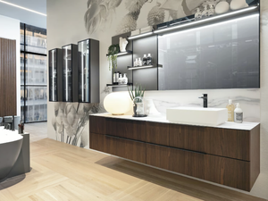 ELITE 11 - Wall-mounted vanity unit with drawers - Washbasin cabinet by Gruppo Geromin