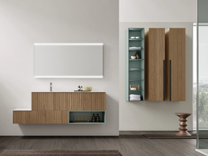 ELITE ELI01 - Wall-mounted vanity unit with drawers - Washbasin cabinet by Gruppo Geromin