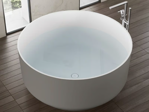 FIO - Mineraltek round freestanding bathtub - Bathtub by Gruppo Geromin