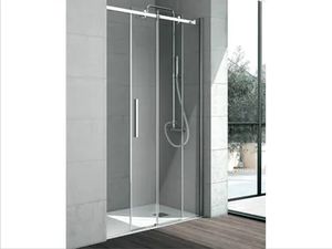 FLOW - Crystal shower cabin with sliding door - Door by Gruppo Geromin