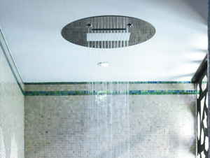 Multi – sensory shower head - Ceiling mounted round overhead shower - Shower by Gruppo Geromin
