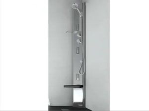 QUARANTACINQUE S BASE - Corner thermostatic steel shower panel - Shower panel by Gruppo Geromin