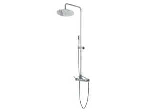 Shower panel - Wall-mounted shower panel with hand shower with overhead shower - Shower panel by Gruppo Geromin