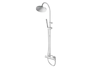 Shower panel with overhead shower - Wall-mounted shower panel with hand shower with overhead shower - Shower panel by Gruppo Geromin