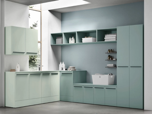 STORE STO03 - Wooden laundry room cabinet with hinged doors - Cabinet by Gruppo Geromin