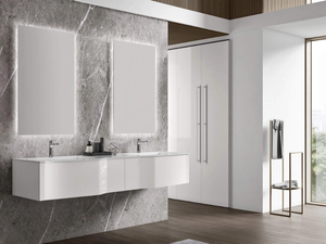STR8 STR01 - Double wall-mounted vanity unit with drawers - Washbasin cabinet by Gruppo Geromin