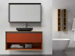 SUITE SUI02 - Wall-mounted vanity unit with drawers - Washbasin cabinet by Gruppo Geromin