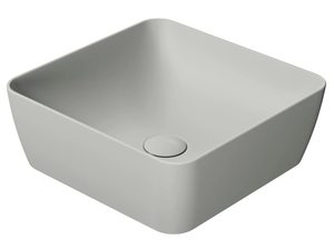 COLOR ELEMENTS 38X38 - Countertop square ceramic washbasin - Washbasin by GSI ceramica