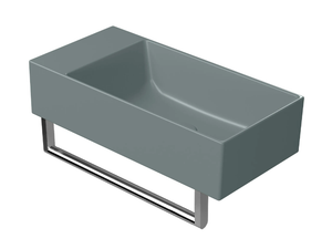 COLOR ELEMENTS 50X25 - Rectangular ceramic washbasin with towel rail - Washbasin by GSI ceramica