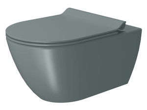 COLOR ELEMENTS 55X36 - Wall-hung back to wall ceramic toilet - Toilet seat by GSI ceramica
