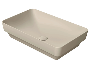 COLOR ELEMENTS 60X38 - Semi-inset rectangular ceramic washbasin - Washbasin by GSI ceramica