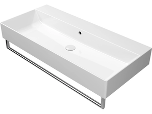 KUBE X 100X47 - Rectangular ceramic washbasin with overflow - Washbasin by GSI ceramica