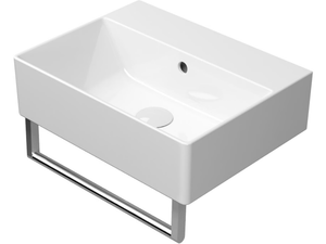 KUBE X 45X35 - Rectangular ceramic washbasin with overflow - Washbasin by GSI ceramica