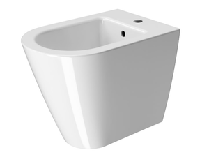 KUBE X 55/F - Floor mounted back to wall bidet with overflow - Toilet seat by GSI ceramica