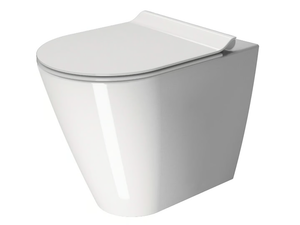 KUBE X 55/F - Rimless Floor mounted back to wall toilet - Toilet seat by GSI ceramica