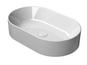 KUBE X 60X37 - Countertop oval single ceramic washbasin - Washbasin by GSI ceramica