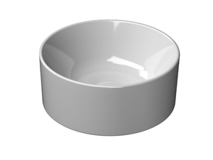 KUBE X Ø32 - Countertop round single ceramic washbasin - Washbasin by GSI ceramica