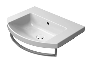 NORM 60X49 - Single ceramic washbasin with towel rail - Washbasin by GSI ceramica