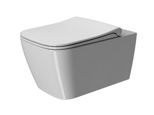 NUBES 55 - Wall-hung rimless back to wall ceramic toilet - Toilet seat by GSI ceramica
