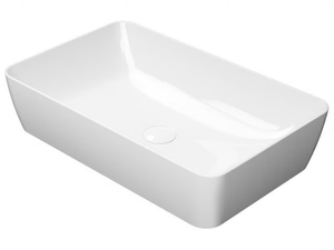 NUBES 60X38 - Countertop rectangular single ceramic washbasin - Washbasin by GSI ceramica