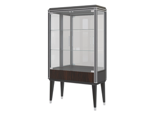 ALEXANDER - Wood veneer display cabinet with integrated lighting - Cabinet by Guerra Vanni