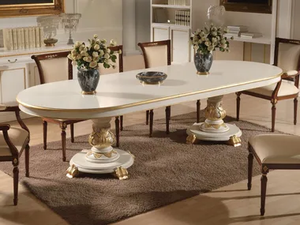 CLASSICO 1265 - Oval solid wood table - Table by Guerra Vanni